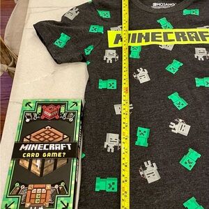 2 items!!! Young child med Minecraft T 22in x  15in. + 1 card game